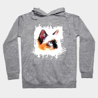 Siamese Cat Blue Eyes Hoodie